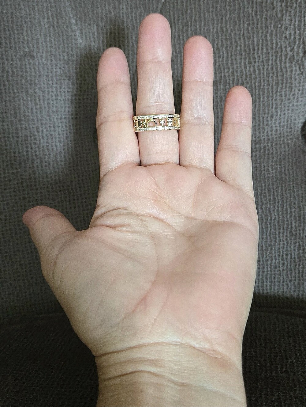 Neo Relique Gold💛 Double✌️ Band Ring💍 with Symbols - NIB - Picture 7 of 16